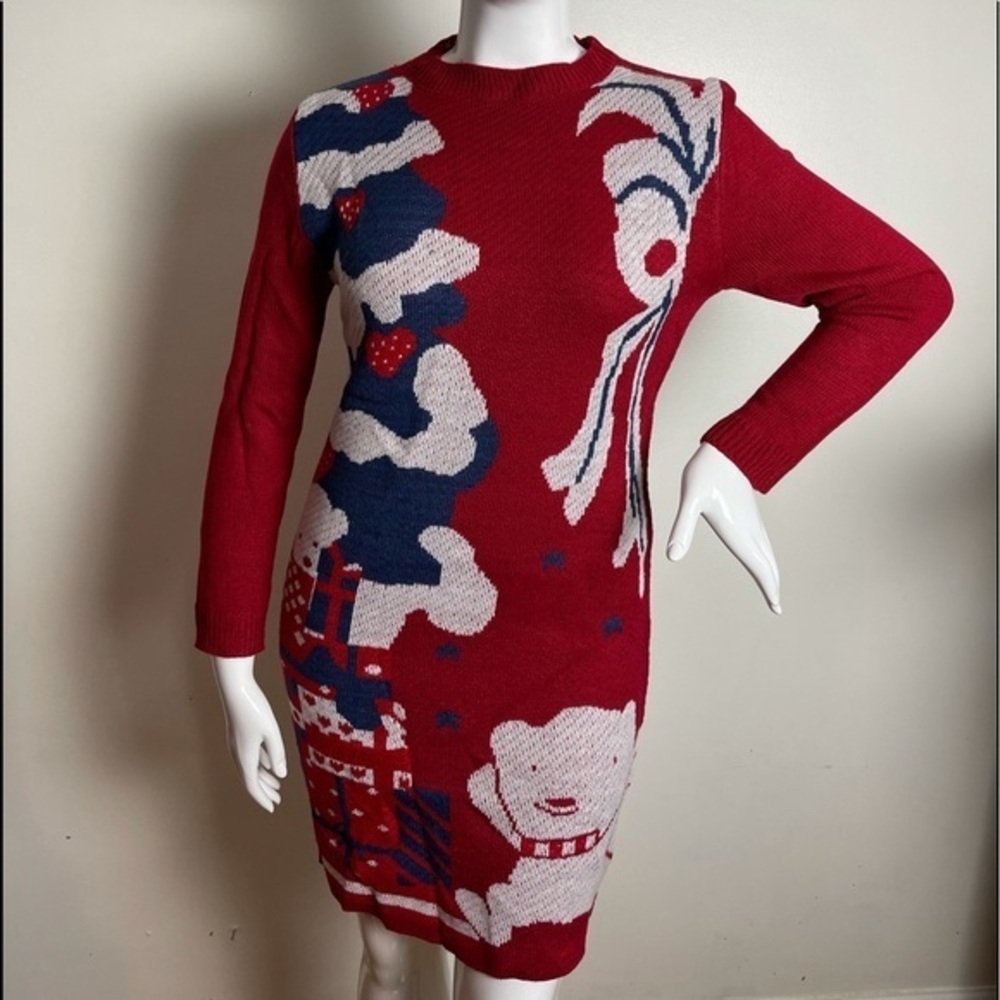 ⭐️ZEAGOO Women's Fashion Christmas dress Long Sleeve‎  red size M